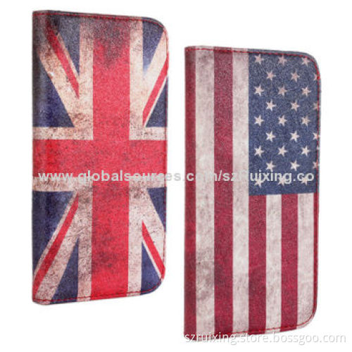 New 2-in-1 PU Leather Phone Case for HTC M8, with UK Flag Image and Stand Function